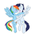 Size: 2000x2000 | Tagged: safe, artist:victoreach, character:rainbow dash, character:soarin', species:pegasus, species:pony, ship:soarindash, g4, blushing, commission, cute, eyebrows, eyes closed, female, flying, hoof on flank, kissing, male, mare, old cutie mark, shipping, simple background, spread wings, stallion, straight, white background, wings