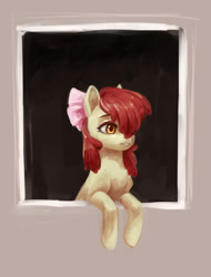 Size: 1280x1680 | Tagged: safe, artist:aphphphphp, character:apple bloom, female, lip bite, solo