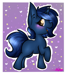 Size: 659x745 | Tagged: safe, artist:ashee, oc, oc only, oc:starlight blossom, species:pony, species:unicorn, cute, female, filly, simple background, solo