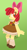 Size: 637x1173 | Tagged: safe, artist:needsmoarg4, character:apple bloom, species:anthro, species:earth pony, species:unguligrade anthro, adorabloom, clothing, cute, dress, female, filly, gradient background, green background, red hair, red tail, signature, simple background, solo, three quarter view, young