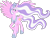 Size: 1024x782 | Tagged: safe, artist:blah23z, character:diamond tiara, character:princess celestia, species:alicorn, species:pony, g4, female, mare, profile, recolor, solo, spread wings, wings