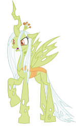 Size: 1024x1716 | Tagged: safe, artist:blah23z, character:granny smith, character:queen chrysalis, species:changeling, female, recolor, solo