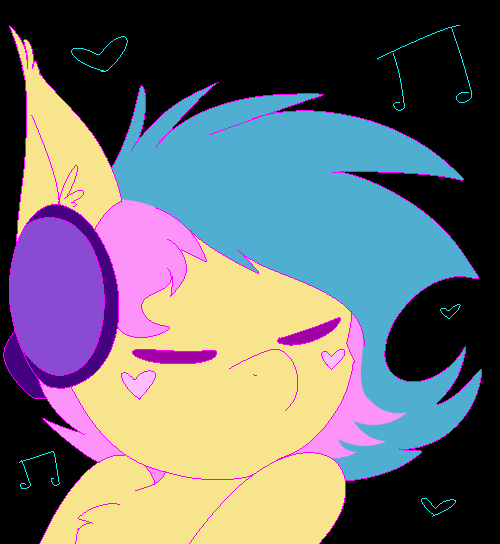 Size: 500x544 | Tagged: safe, artist:ashee, oc, oc only, oc:phyra, species:bat pony, species:pony, animated, femboy, headphones, male, music, solo