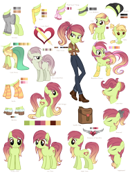 Size: 6000x8000 | Tagged: safe, artist:elskafox, oc, oc only, oc:artline, my little pony:equestria girls, absurd resolution, beanie, boots, clothing, discorded, dress, equestria girls-ified, gala dress, hat, jewelry, pendant, reference sheet, saddle bag, scarf, socks, sweater