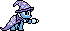 Size: 70x31 | Tagged: safe, artist:mega-poneo, character:trixie, species:pony, species:unicorn, animated, arm cannon, female, food, gif, gif for breezies, lemon, mare, megaman, megapony, picture for breezies, shooting, simple background, solo, sprite, transparent background, video game