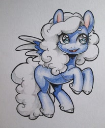 Size: 889x1080 | Tagged: safe, artist:aphphphphp, oc, oc only, species:pegasus, species:pony, colored wings, colored wingtips, flying, solo, traditional art, unshorn fetlocks