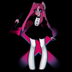 Size: 1024x1024 | Tagged: safe, artist:tolsticot, character:pinkamena diane pie, character:pinkie pie, species:anthro, species:unguligrade anthro, clothing, female, gothic lolita, solo