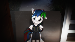 Size: 1920x1080 | Tagged: safe, artist:star-lightstarbright, oc, oc only, species:pegasus, species:pony, 3d, clothing, hoodie, solo, trick or treat