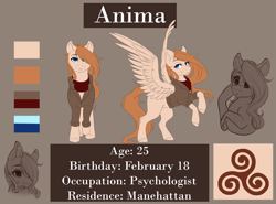 Size: 1603x1188 | Tagged: safe, artist:silentwulv, oc, oc only, oc:anima, species:pegasus, species:pony, clothing, reference sheet, solo