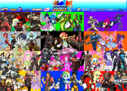 Size: 2100x1500 | Tagged: safe, artist:trungtranhaitrung, character:applejack, character:derpy hooves, character:dj pon-3, character:fluttershy, character:mare do well, character:pinkie pie, character:rainbow dash, character:rarity, character:sonic the hedgehog, character:stella lashes, character:sunset shimmer, character:twilight sparkle, character:twilight sparkle (scitwi), character:vinyl scratch, species:eqg human, my little pony:equestria girls, aisha, amy rose, bastion (overwatch), bean the dynamite, blaze the cat, blizzard entertainment, bloom (winx club), butterflix, chat noir, colors, cream the rabbit, crossover, d.va, demoman, e-123 omega, engineer, espio the chameleon, fairy, fairy wings, flora (winx club), genji (overwatch), hanzo, hanzo (overwatch), heavy, heavy weapons guy, jesse mccree, junkrat, knuckles the echidna, layla, logo, lucio, mane six, medic, mei, mercy, miles "tails" prower, miraculous ladybug, musa, overwatch, pharah, pyro, rainbow s.r.l, reaper (overwatch), reinhardt, roadhog (overwatch), rouge the bat, scout, sega, shadow the hedgehog, silver the hedgehog, sniper, soldier, soldier 76, sonic chronicles x, sonic team, sonic the hedgehog (series), spy, stella (winx club), symmetra, team fortress 2, tecna, torbjorn, tracer, valve, vector the crocodile, winston (overwatch), winx club, zagtoon, zarya, zenyatta