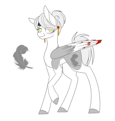 Size: 1024x1080 | Tagged: safe, artist:ohhoneybee, oc, oc only, oc:featherin night, species:pegasus, species:pony, female, mare, simple background, solo, transparent background