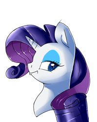 Size: 1330x1675 | Tagged: safe, artist:skyline19, character:rarity, species:pony, eyeshadow, female, lidded eyes, looking at you, makeup, simple background, smiling, solo, transparent background