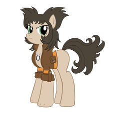 Size: 3000x2767 | Tagged: safe, artist:edcom02, artist:jmkplover, species:earth pony, species:pony, anti-hero, anti-heroine, beautiful, beautisexy, clothing, dog tags, green eyes, jacket, logan, ponified, rule 63, serious, serious face, sexy, simple background, solo, tail, transparent background, wolverine