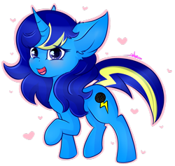 Size: 1280x1215 | Tagged: safe, artist:ashee, oc, oc only, oc:electro swing, species:pony, species:unicorn, blushing, solo