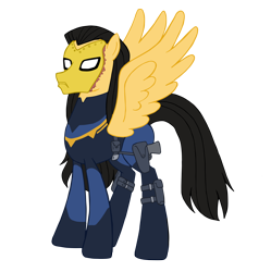 Size: 2192x2204 | Tagged: safe, artist:edcom02, artist:jmkplover, species:pony, crossover, madame masque, marvel comics, ponified, simple background, solo, transparent background