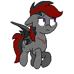Size: 150x150 | Tagged: safe, artist:befishproductions, oc, oc only, oc:shadow, species:bat pony, species:pony, animated, bat pony oc, female, flying, gif, mare, pixel art, simple background, solo, transparent background