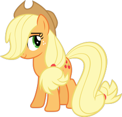 Size: 6000x5766 | Tagged: safe, artist:magister39, character:applejack, species:pony, absurd resolution, clothing, cowboy hat, female, freckles, hair over one eye, hat, mare, simple background, solo, stetson, transparent background
