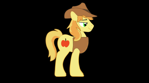 Size: 500x281 | Tagged: safe, artist:sidekick, character:braeburn, species:earth pony, species:pony, 3d, animated, black background, gif, simple background