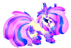 Size: 1024x700 | Tagged: safe, artist:vanillaswirl6, oc, oc only, oc:vanilla swirl, species:earth pony, species:pony, cheek fluff, chest fluff, chibi, coffee mug, colored eyelashes, colored pupils, ear fluff, female, fluffy, glasses, impossibly large chest fluff, looking at something, mare, mouth hold, mug, rainbow power, rainbow power-ified, raised hoof, simple background, solo, transparent background