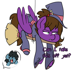 Size: 3000x3000 | Tagged: safe, artist:befishproductions, oc, oc only, oc:befish, oc:vidapony, species:pegasus, species:pony, akko kagari, boots, broom, clothing, costume, dress, female, flying, flying broomstick, hat, high res, little witch academia, mare, shoes, signature, simple background, transparent background, witch hat