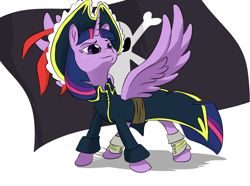 Size: 3264x2428 | Tagged: safe, artist:chedx, character:twilight sparkle, character:twilight sparkle (alicorn), species:alicorn, species:pony, my little pony: the movie (2017), captain twilight, clothing, female, pirate, pirate twilight, solo