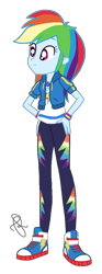 Size: 764x2048 | Tagged: safe, artist:ilaria122, character:rainbow dash, episode:a fine line, g4, my little pony: equestria girls, my little pony:equestria girls, clothing, converse, female, geode of super speed, magical geodes, not a vector, pants, shoes, simple background, sneakers, solo, transparent background