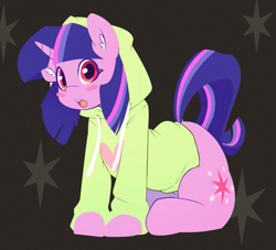 Size: 1099x1000 | Tagged: safe, artist:hoodie, character:twilight sparkle, species:pony, blushing, clothing, cute, ear fluff, female, heart, hoodie, mare, solo