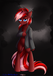 Size: 1600x2294 | Tagged: safe, artist:spittfireart, oc, oc only, species:pony, bipedal, clothing, jacket