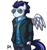 Size: 1870x2000 | Tagged: safe, artist:bluecoffeedog, character:soarin', species:anthro, species:pegasus, g4, clothing, hands in pockets, looking sideways, male, pants, signature, simple background, solo, spread wings, stallion, sunglasses, sweater, white background, wings