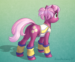 Size: 758x633 | Tagged: safe, artist:brianblackberry, character:cheerilee, species:earth pony, species:pony, bottomless, cheerileeder, cheerleader, clothing, dock, featureless crotch, female, mare, partial nudity, plot, solo