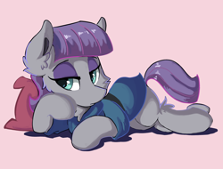 Size: 1280x973 | Tagged: safe, artist:saxopi, character:maud pie, species:earth pony, species:pony, chest fluff, clothing, eyeshadow, female, lidded eyes, makeup, mare, solo