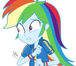 Size: 2048x1804 | Tagged: safe, artist:ilaria122, character:rainbow dash, g4, my little pony: equestria girls, my little pony:equestria girls, clothing, female, not a vector, simple background, solo, transparent background, worried