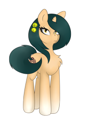 Size: 1516x2148 | Tagged: safe, artist:eqamrd, oc, oc only, oc:amiona, species:pony, species:unicorn, 2018 community collab, derpibooru community collaboration, bells, female, looking at you, mare, simple background, solo, transparent background
