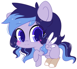 Size: 400x360 | Tagged: safe, artist:riouku, oc, oc only, oc:faith, species:pony, chibi, clothing, simple background, socks, solo, transparent background
