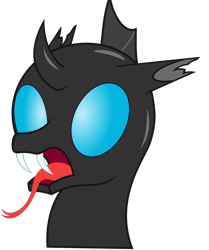 Size: 4960x5935 | Tagged: safe, artist:waveywaves, species:changeling, absurd resolution, simple background, solo, tongue out, transparent background, vector