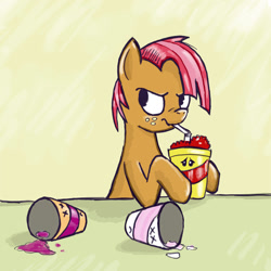 Size: 1000x1000 | Tagged: safe, artist:agm, character:apple bloom, character:babs seed, character:scootaloo, character:sweetie belle, species:pegasus, species:pony, episode:one bad apple, g4, my little pony: friendship is magic, drink, milkshake