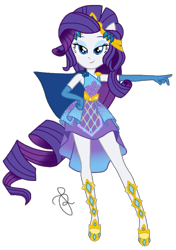 Size: 1444x2048 | Tagged: safe, artist:ilaria122, character:rarity, equestria girls:forgotten friendship, g4, my little pony: equestria girls, my little pony:equestria girls, alternate hairstyle, cape, clothing, dress, evening gloves, female, gloves, legs, long gloves, ponied up, simple background, solo, transparent background