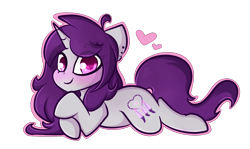 Size: 2405x1436 | Tagged: safe, artist:ashee, oc, oc:wicked silly, species:pony, species:unicorn, blushing, looking at you, piercing, simple background, smiling, solo, transparent background