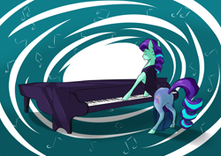 Size: 3507x2480 | Tagged: safe, artist:amberpendant, character:coloratura, female, piano, playing instrument, plot, solo