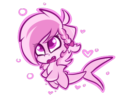 Size: 1200x1000 | Tagged: safe, artist:ashee, oc, oc only, oc:ashee, chibi, fangs, original species, shark, shark pony, simple background, smiling, solo, transparent background