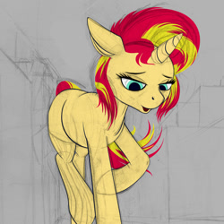 Size: 600x600 | Tagged: safe, artist:styroponyworks, character:sunset shimmer, female, solo, wip