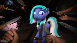 Size: 1920x1080 | Tagged: safe, artist:star-lightstarbright, oc, oc:starlight starbright, species:pegasus, species:pony, 3d, female, knife, knife cat, mare, meme, ponified animal photo, solo