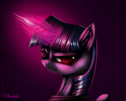 Size: 4000x3200 | Tagged: safe, artist:darksly, character:twilight sparkle, character:twilight sparkle (alicorn), species:alicorn, species:pony, evil, female, horn, magic, mare, ponies of dark water, princess, red eyes, solo, twilight is anakin