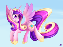 Size: 4000x3000 | Tagged: safe, artist:spittfireart, character:princess cadance, species:alicorn, species:pony, female, mare, smiling, solo