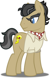 Size: 1024x1598 | Tagged: safe, artist:blah23z, character:doctor caballeron, character:filthy rich, species:earth pony, species:pony, clothing, male, neckerchief, recolor, simple background, solo, stallion, transparent background
