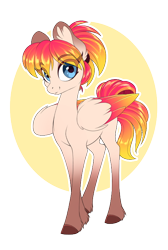 Size: 500x743 | Tagged: safe, artist:silkensaddle, oc, oc:olivine, species:pegasus, species:pony, ear fluff, female, looking at you, mare, simple background, smiling, solo, transparent background, unshorn fetlocks, wings
