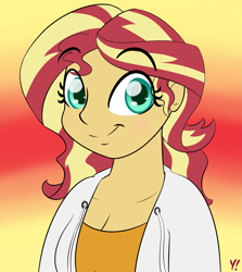 Size: 2277x2550 | Tagged: safe, artist:yakoshi, character:sunset shimmer, newbie artist training grounds, my little pony:equestria girls, atg 2018, clothing, female, hoodie, solo