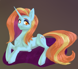 Size: 2620x2352 | Tagged: safe, artist:renka2802, artist:tigra0118, character:sassy saddles, species:pony, species:unicorn, chest fluff, colored pupils, ear fluff, elbow fluff, female, leg fluff, lineless, mare, solo