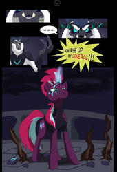 Size: 4750x7000 | Tagged: safe, alternate version, artist:chedx, character:storm king, character:tempest shadow, comic:the storm kingdom, my little pony: the movie (2017), absurd resolution, alternate ending, alternate timeline, alternate universe, comic, crystal of light, eye scar, female, general tempest shadow, my little pony, parallel universe, scar, tempest gets her horn back, the bad guy wins