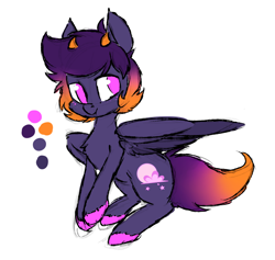 Size: 1280x1211 | Tagged: safe, artist:ashee, oc, oc:luminous dawn, species:pegasus, species:pony, horns, male, sketch, solo